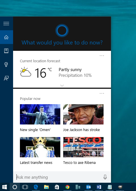 Windows 10 Cortana